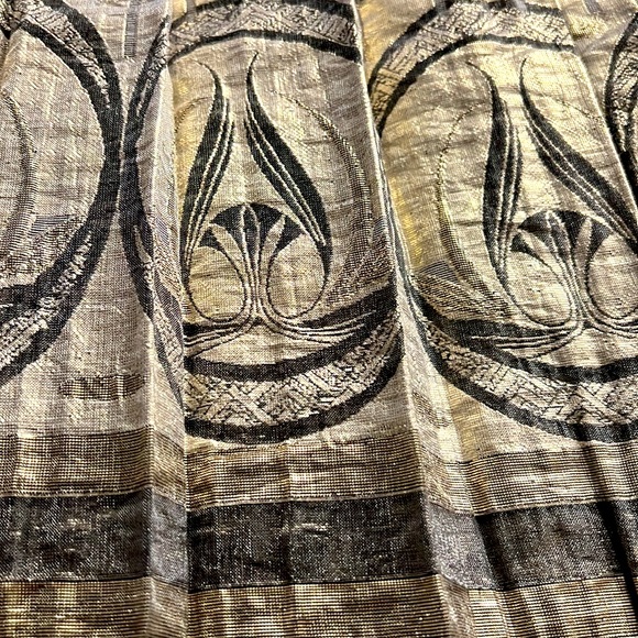 NWT Max Studio smocked gold & silver dress M - Picture 5 of 9